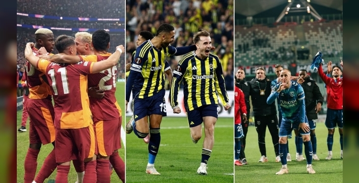 Türk takımları Avrupa'da fırtına estirdi: 3'te 3!