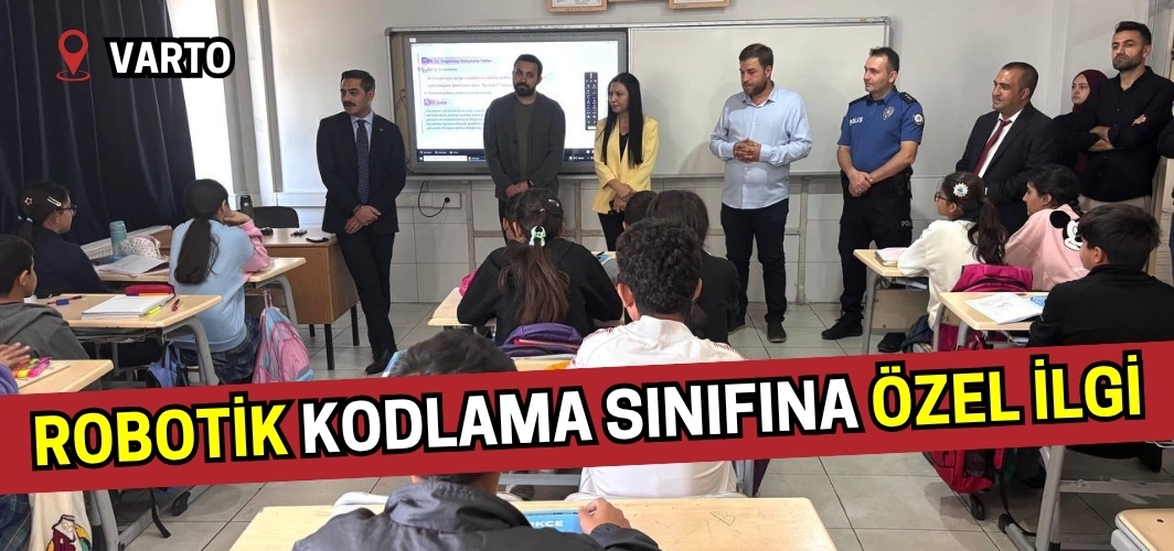Varto’da kaymakamdan robotik kodlama sınıfına özel ilgi