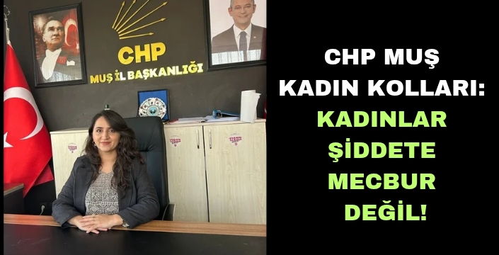 CHP Muş Kadın Kolları: Kadınlar Şiddete Mecbur Değil!