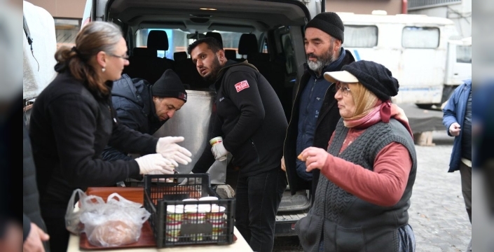 Beypazarı'nda soğuk kış günlerine sıcak çorba desteği