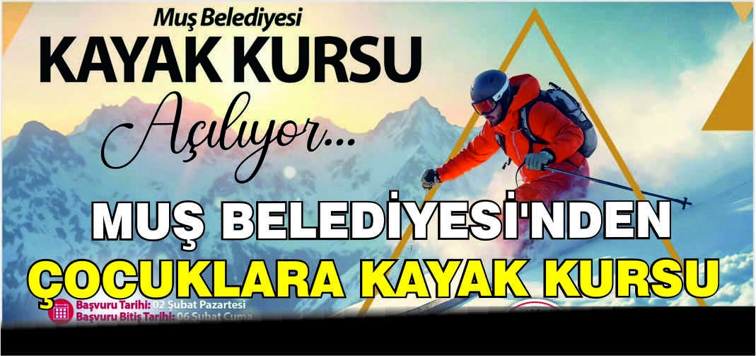 Muş Belediyesi’nden çocuklara kayak kursu