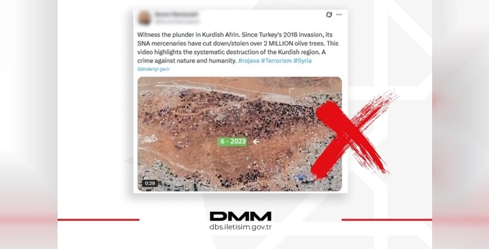 Afrin'deki zeytin ağacı iddialarına sert yanıt: 'Kara propaganda