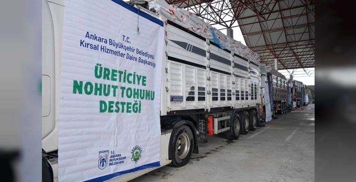 Başkent'te çiftçilere 1.5 milyon kiloluk nohut tohumu dağıtıldı