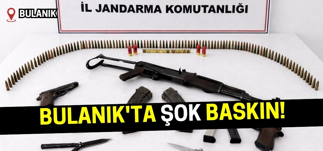 Bulanık'ta şok baskın: Evlerde uzun namlulu silahlar ve mühimmat bulundu!