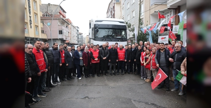 Çayırova'dan Gazze'ye kardeşlik eli: Yardım tırları dualarla yola çıktı