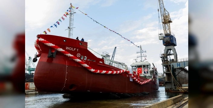 İlk sıfır emisyonlu tanker WOLF 1 denize indirildi