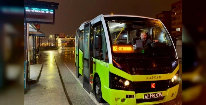 Kocaeli'de 24 saat kesintisiz ulaşım başladı