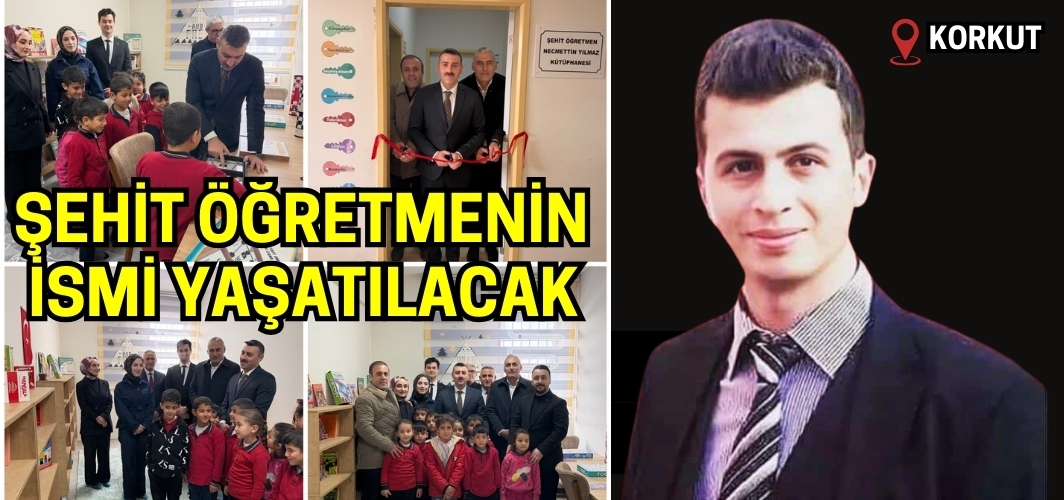 Korkut’ta Şehit Öğretmenin İsmi Kütüphanede Yaşatılacak