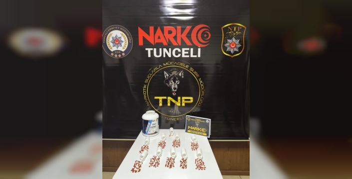 Tunceli'de uyuşturucu operasyonu: 1 şüpheli yakalandı, 430 sentetik hap ele geçirildi