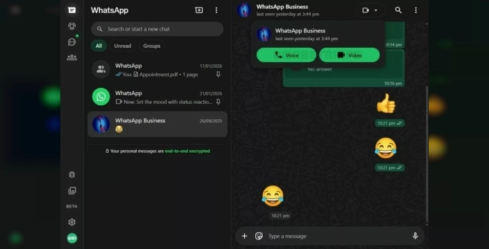 WhatsApp Web'de devrim gibi yenilik: Artık tarayıcıdan görüntülü arama yapmak mümkün!