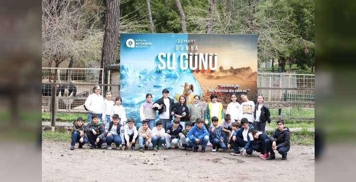 Antalya'da minik yürekler, Dünya Su Günü'nde suyun sırlarını keşfetti