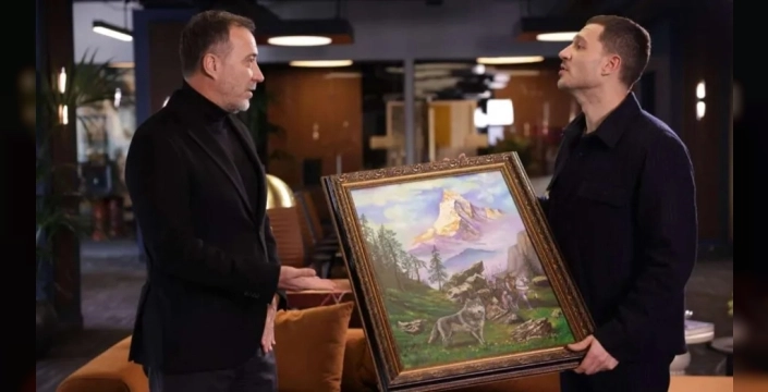 Bahçeli'nin hediye tablosu Uraz Kaygılaroğlu'na ulaştı