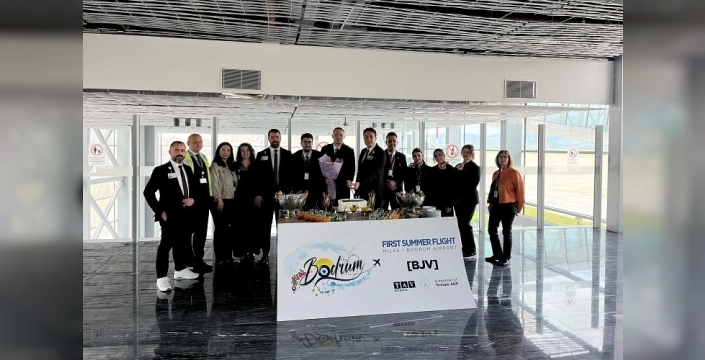 Bodrum, ilk dış hat uçağını alkışlarla karşıladı, turizmde yeni rekorlar hedefleniyor!