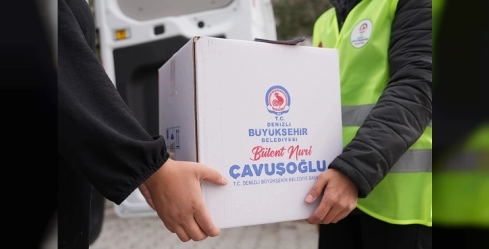 Denizli Büyükşehir, 25 bin aileye gıda kolisi ulaştırdı
