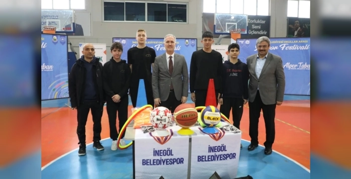 İnegöl'de 80 okula dev spor malzemesi desteği: 700 bin TL'lik yatırım