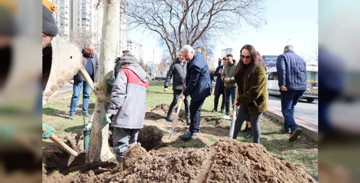 Kayseri Melikgazi'de baharın müjdesi: Ağaç dikimi başladı