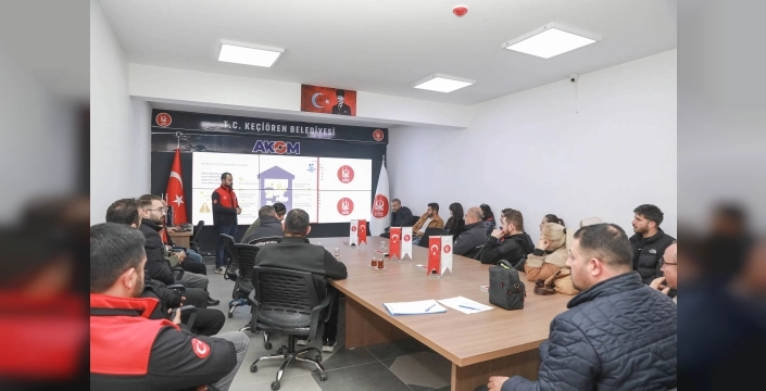 Keçiören Belediyesi'nden personele yangın söndürme eğitimi