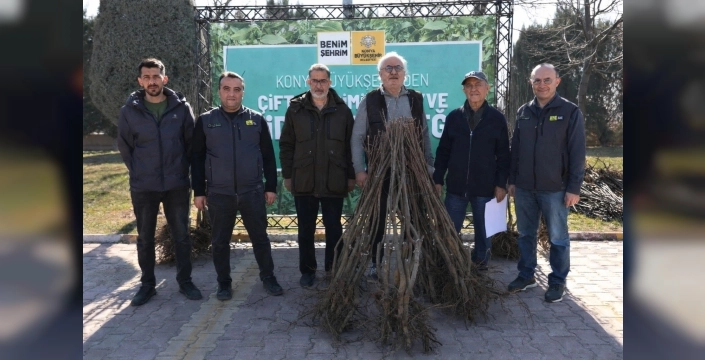 Konya'da çiftçilere 23.530 fidanla tarımsal destek