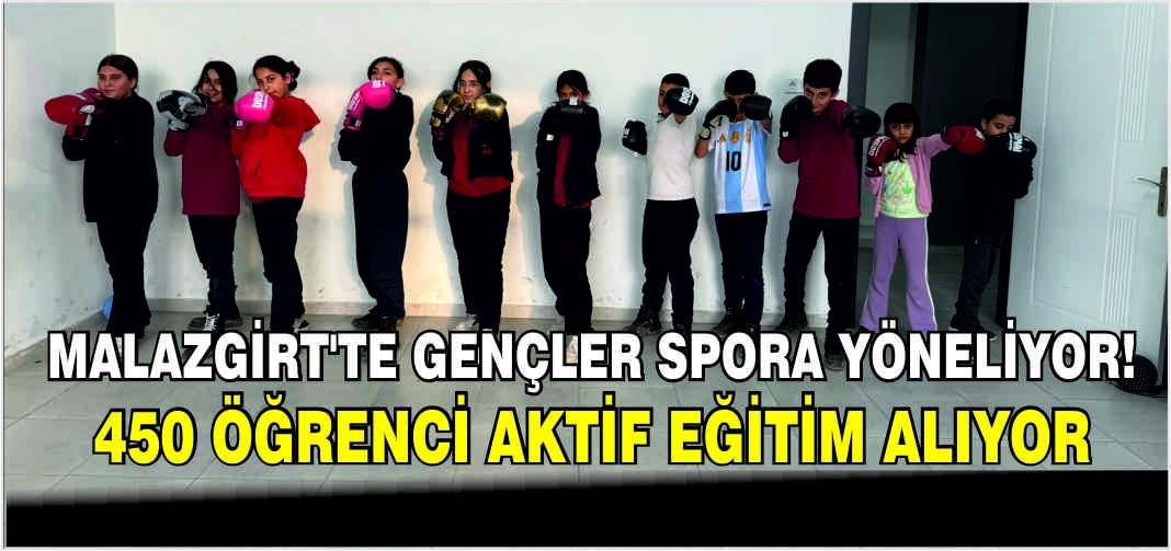 Malazgirt’te gençler spora yöneliyor: 450 öğrenci aktif eğitim alıyor