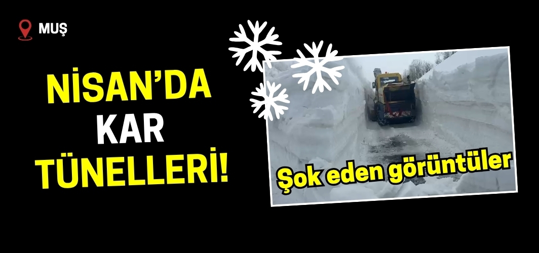 Nisan’da Kar Tünelleri: Muş’ta Beyaz Esaretle Mücadele Sürüyor