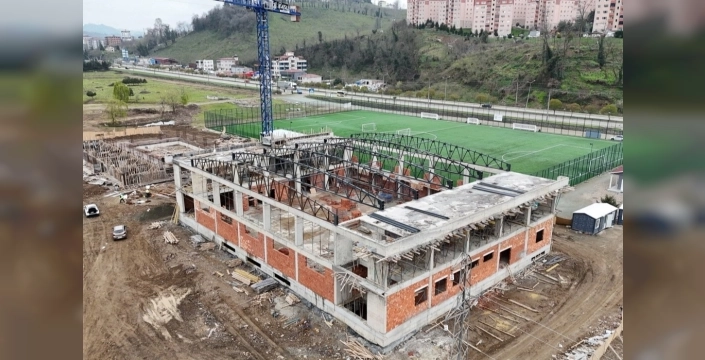Ordu'da Eskipazar Spor Kompleksi inşaatı hızla devam ediyor