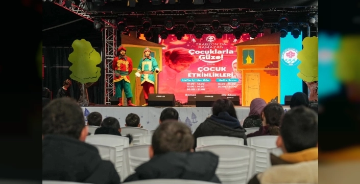 Trabzon'da çocuk evlerindeki minikler için Ramazan Sokağı'nda coşkulu gün