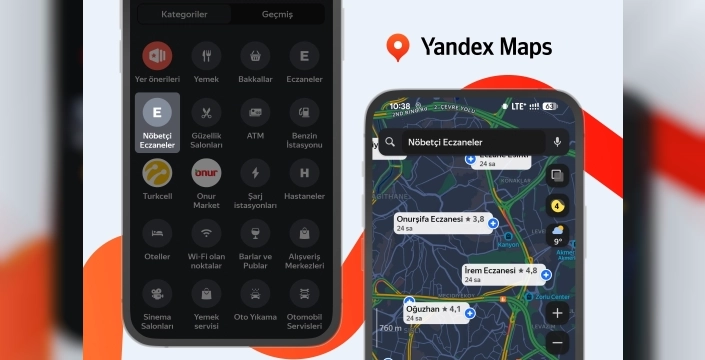 Yandex Maps, nöbetçi eczanelere erişimi kolaylaştırdı