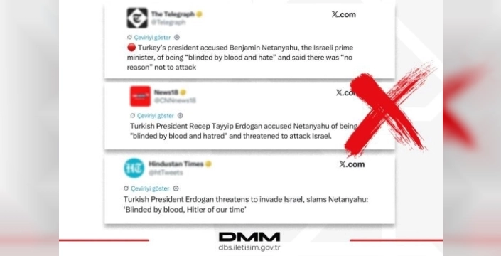 DMM, Erdoğan'a atfedilen iddiaları yalanladı