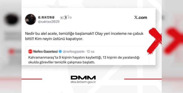 Kahramanmaraş'taki delil karartma iddialarına resmi yalanlama