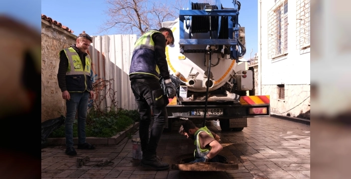 Kaleiçi'nde 10 kilometrelik kanalizasyon hattı temizliği tamamlandı