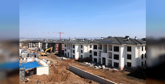 Kartepe Kent Konut Evleri'nde kaba inşaat tamamlandı, iç mekan çalışmaları sürüyor