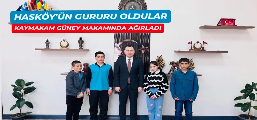 Kaymakam Güney, TÜBİTAK’ta derece yapan öğrencileri ağırladı