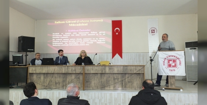 Keban'da çiftçilere ve öğrencilere bağ hastalıkları hakkında önemli bilgiler verildi