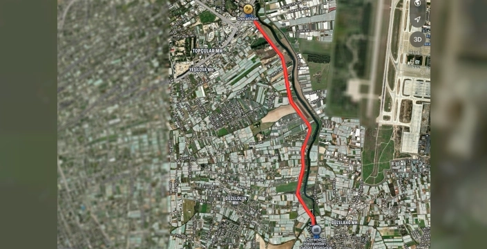 Muratpaşa, DSİ kanal yolunu gece yarısı yeniliyor