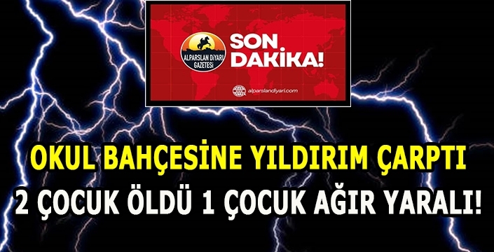 Okul bahçesine yıldırım isabet etti: 2 ölü 1 ağır yaralı!