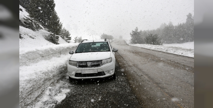 Sarıkamış beyaza büründü: Kar yağışı hayatı dondurdu