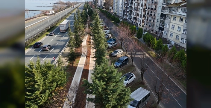 Trabzon'da Sürmene bisiklet yolu açıldı