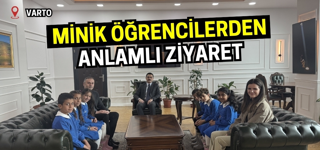 Varto’da Minik Öğrencilerden Kaymakam Işık’a Ziyaret