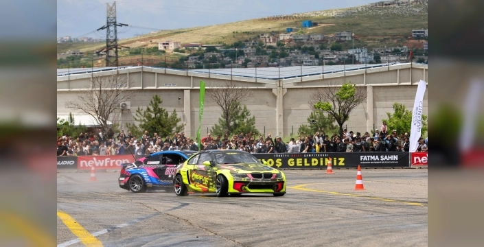 Gaziantep'te Türkiye Drift Şampiyonası heyecan dolu anlara ev sahipliği yaptı