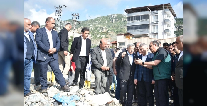 Hüseyin Yayman, Hatay'daki sel felaketinin izlerini inceledi