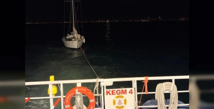 Kınalıada açıklarında makine arızası, tekne sürüklendi