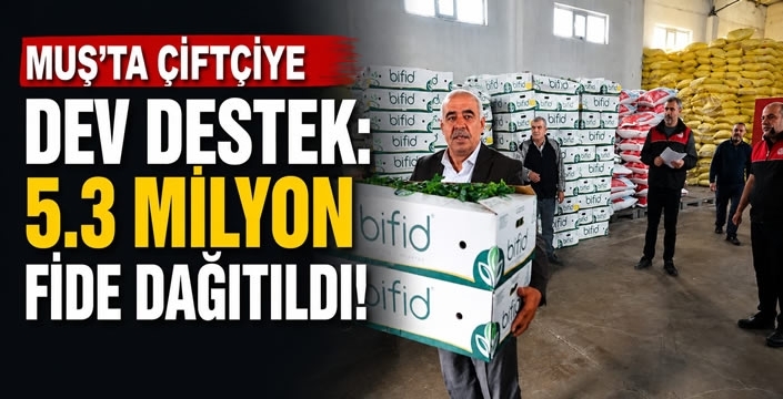 Muş’ta 619 çiftçiye 5.3 milyon hibeli fide desteği