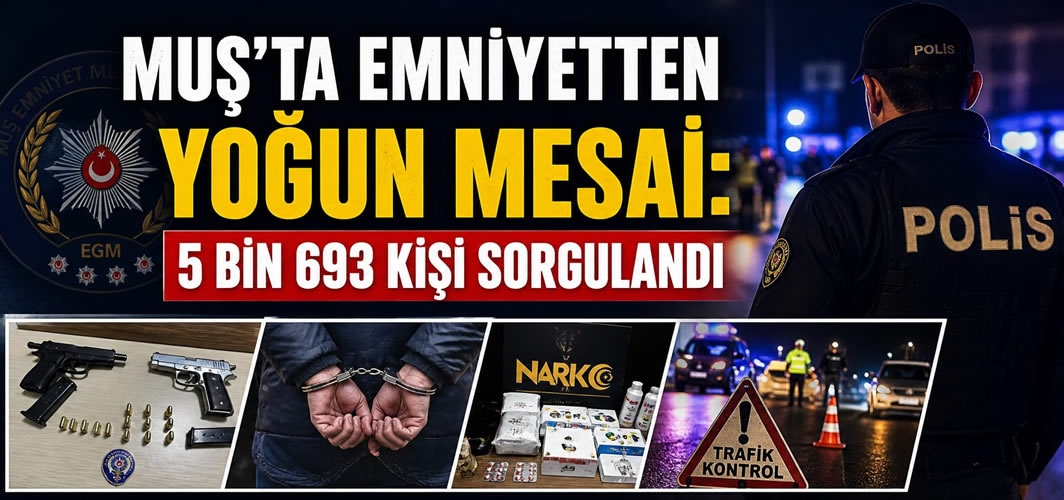 Muş’ta Emniyetten Yoğun Mesai: 5 Bin 693 Kişi Sorgulandı