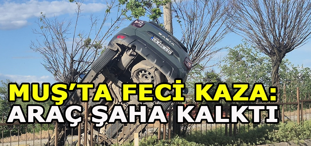 Muş’ta Feci Kaza: Araç Şaha Kalktı