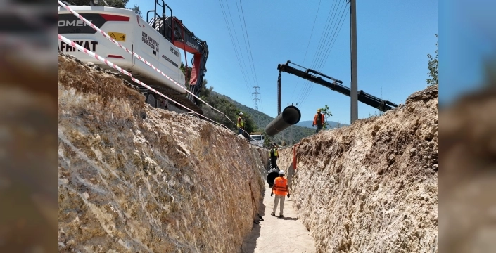 Antalya Kaş'ta içme suyu yatırımları hız kesmeden devam ediyor