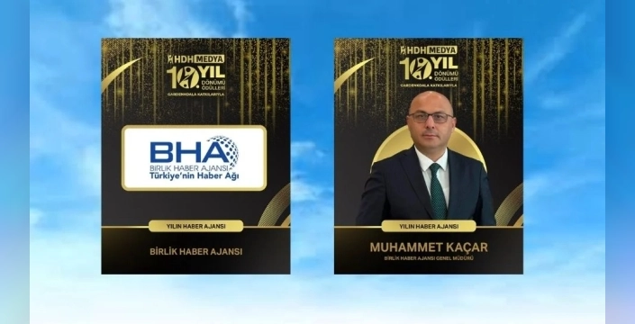 Çukurova’nın Medya Oscarları’nda BHA'ya yılın haber ajansı ö