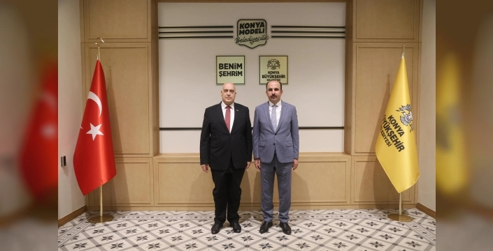 Filistin Büyükelçisi Konya'da Altay ile buluştu, k