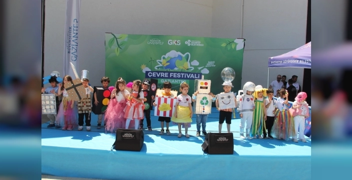 Gaziantep'te çevre festivali, çocukları ve aileleri bir araya getirdi