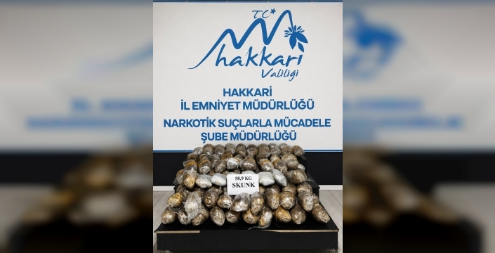 Hakkari'de dev uyuşturucu operasyonu: 58 kilo skunk yakalandı, 3 gözaltı!