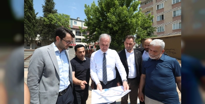 İnegöl'de Alanyurt Meydanı projesinde sona yaklaşı
